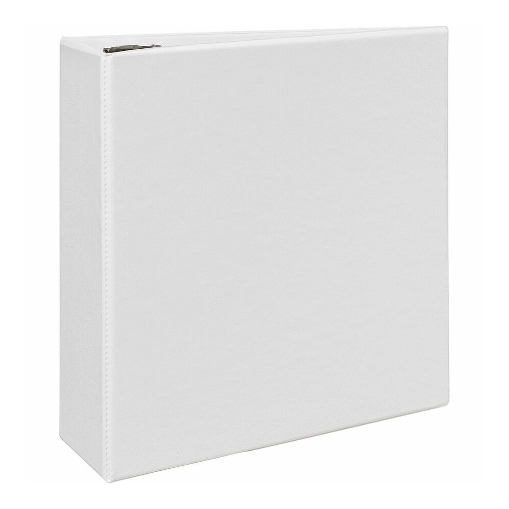 Avery&reg; Durable View Binders - EZD Rings - 4" Binder Capacity - Letter - 8 1/2" x 11" Sheet Size - 780 Sheet Capacity - 3 Ring - Fastener: D-Ring - Pocket: 4, Internal - Poly - White - Recycled - E. Picture 6