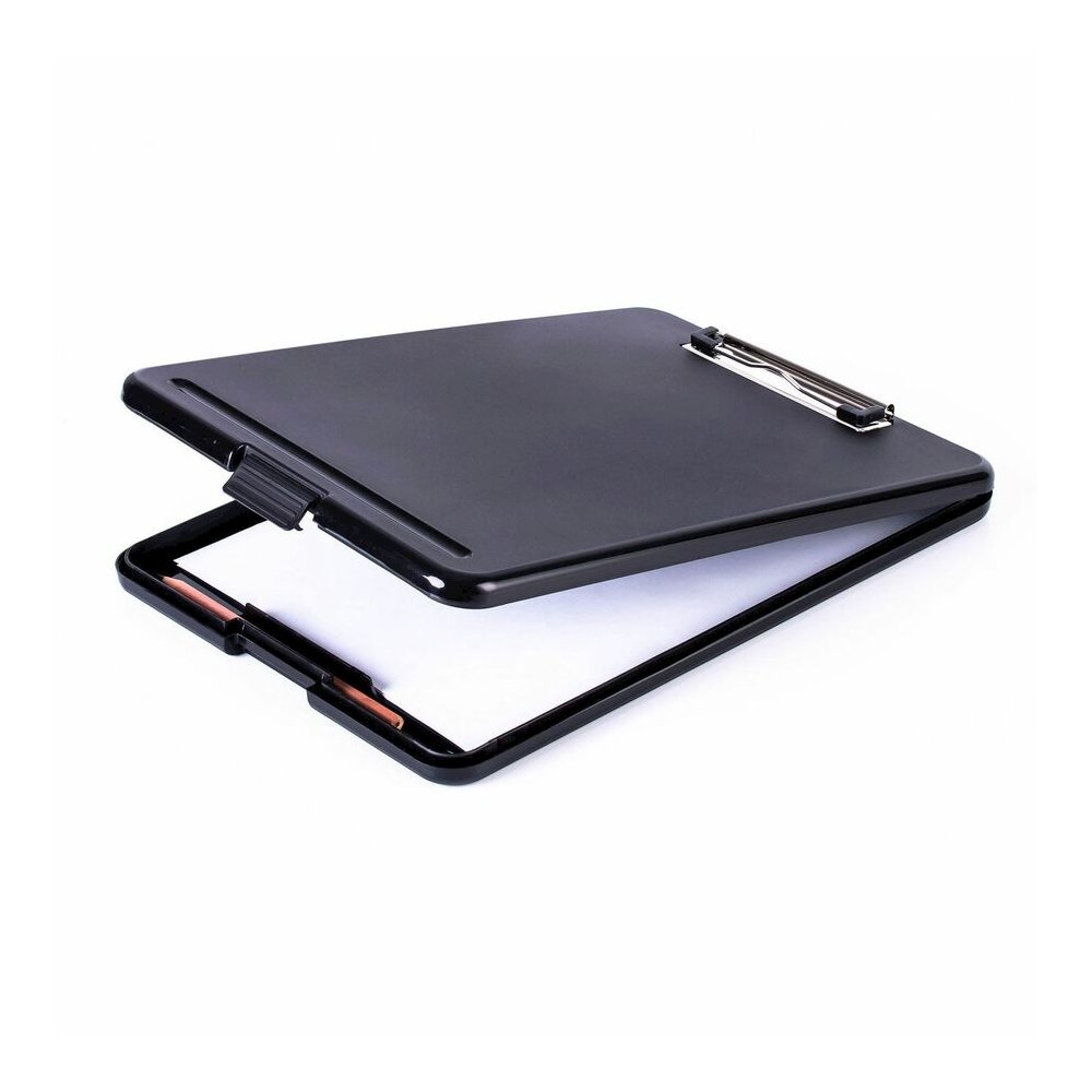 Business Source Storage Clipboard - 8 1/2" x 11" Sheet Size - Plastic - Black - 12 / Carton. Picture 8