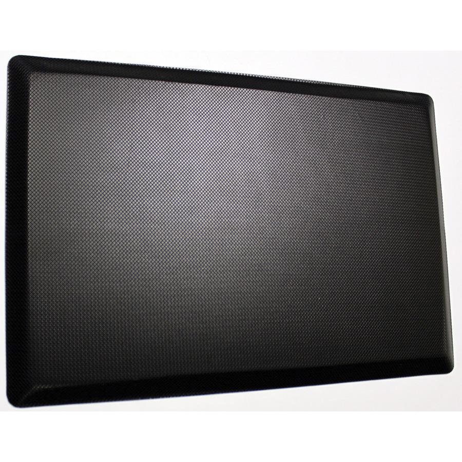 Lorell Energizing Sit/Stand Mat - Desk Protection - 20" Length x 30" Width x 0.750" Thickness - Rectangular - Memory Foam - Black - 1Each. Picture 4