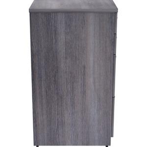 Lorell Relevance Series 4-Drawer File Cabinet - 40.4" Height x 15.5" Width x 23.6" Depth - Total Drawer(s): 4 - Finish: Charcoal, Laminate - Durable, Adjustable Leveler - For Office - 1 Each. Picture 4