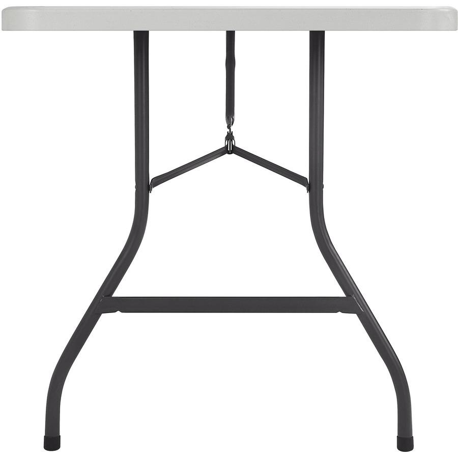Lorell Ultra-Lite Banquet Table - Light Gray Rectangle Top - Dark Gray Base - 600 lb Capacity - 72" Table Top Width x 30" Table Top Depth x 2" Table Top Thickness - 29" Height - Indoor, Outdoor, Banqu. Picture 9