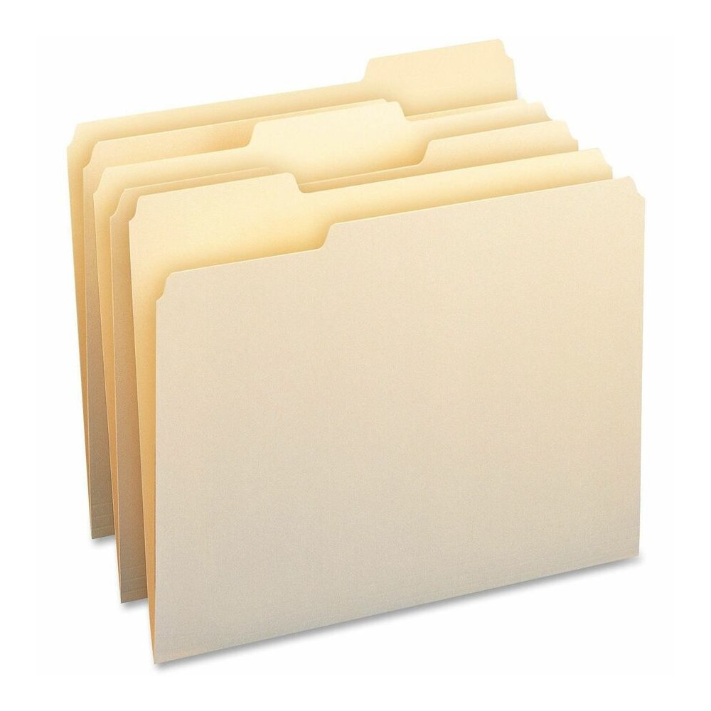 Smead 1/3 Tab Cut Letter Recycled Top Tab File Folder - 8 1/2" x 11" - 3/4" Expansion - Top Tab Location - Assorted Tab Position - 11 pt. - 1 Plys - Manila - Sturdy, Rounded Corner - 10% Recycled - 10. Picture 10