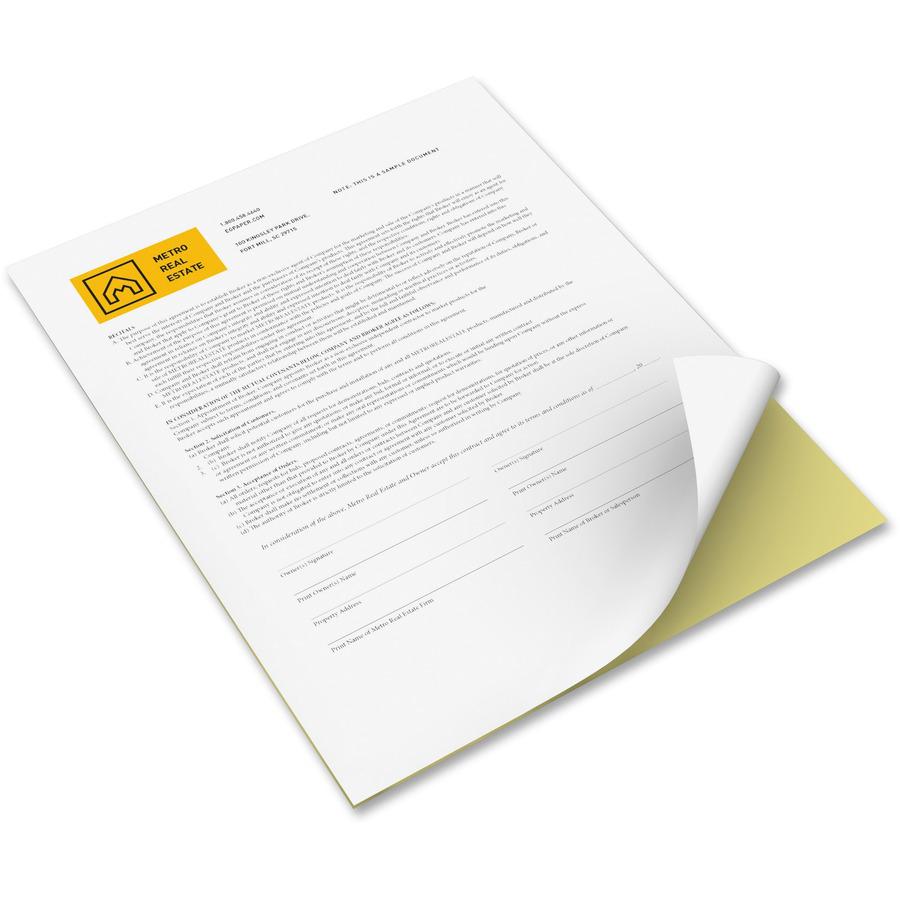 Xerox Bold Digital Carbonless Paper - Letter - 8 1/2" x 11" - 2500 / Carton - Sustainable Forestry Initiative (SFI) - Capsule Control Coating - White, Canary. Picture 5