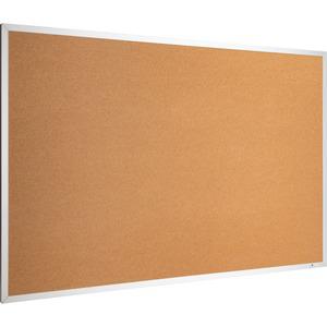 Lorell Bulletin Board - 36" Board Height x 48" Board Width - Cork Surface - Long Lasting, Warp Resistant - Brown Aluminum Frame - 1 Each. Picture 4
