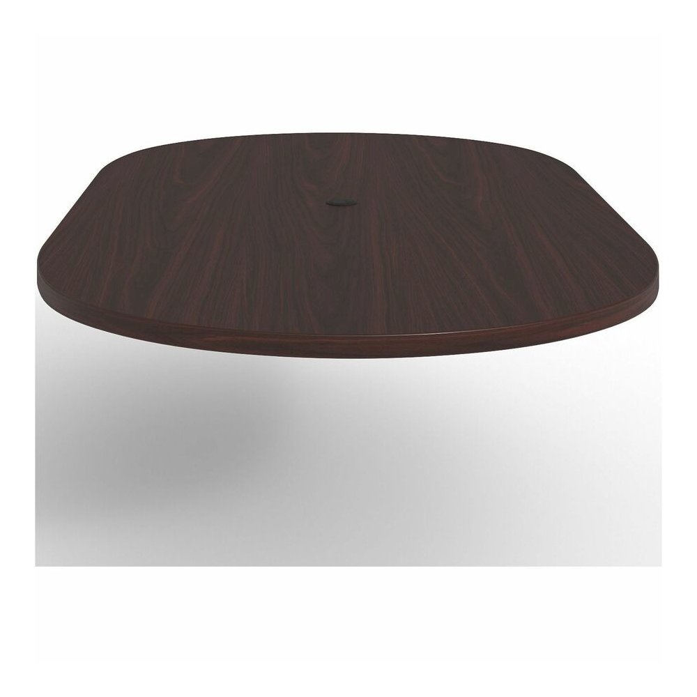 Lorell Prominence 2.0 Racetrack Conference Tabletop - Mahogany Racetrack, Laminated Top - 96" Table Top Width x 48" Table Top Depth x 1.50" Table Top Thickness - Conferencing, Office - Assembly Requir. Picture 11