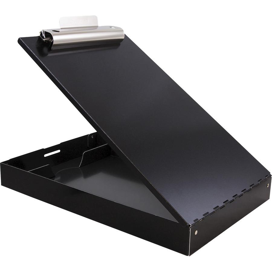 Saunders Redi-Rite Aluminum Storage Clipboard - 8 1/2" x 11" - Aluminum - Black - 1 Each. Picture 5