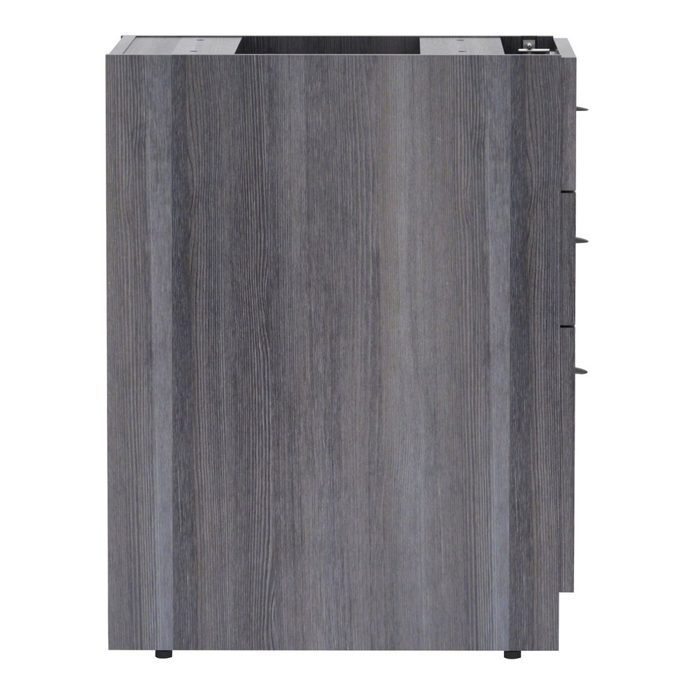 Lorell Essentials Series Box/Box/File Fixed File Cabinet - 28.3" Height x 16" Width x 22" Depth - Finish: Laminate, Weathered Charcoal - File Drawer, Adjustable Floor Guide, Built-in Hangrail - For Fi. Picture 11