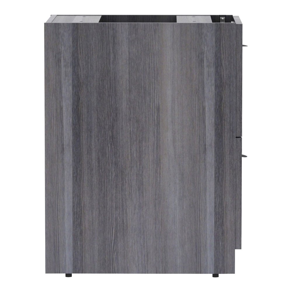 Lorell Essentials Series File/File Fixed File Cabinet - 28.3" Height x 16" Width x 22" Depth - Total Drawer(s): 2 - Finish: Laminate, Weathered Charcoal - File Drawer, Adjustable Floor Guide, Heavy Du. Picture 11
