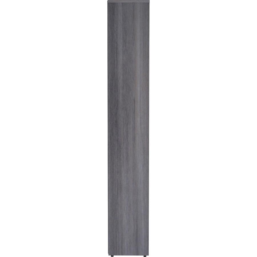 Lorell Laminate Bookcase - 6 Shelf(ves) - 72" Height x 36" Width x 12" Depth - Sturdy, Adjustable Shelf, Square Corner, Adjustable Feet - Weathered Charcoal - Thermally Fused Laminate - 1 Each. Picture 9