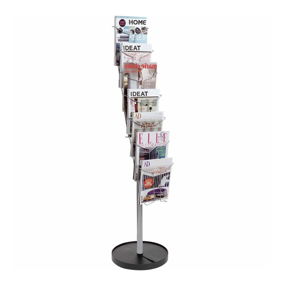 Alba Display Rack - 400 x Sheet, 7 x Document - 7 Compartment(s) - 59.06" Height - Floor - Metal - 1 Each. Picture 6