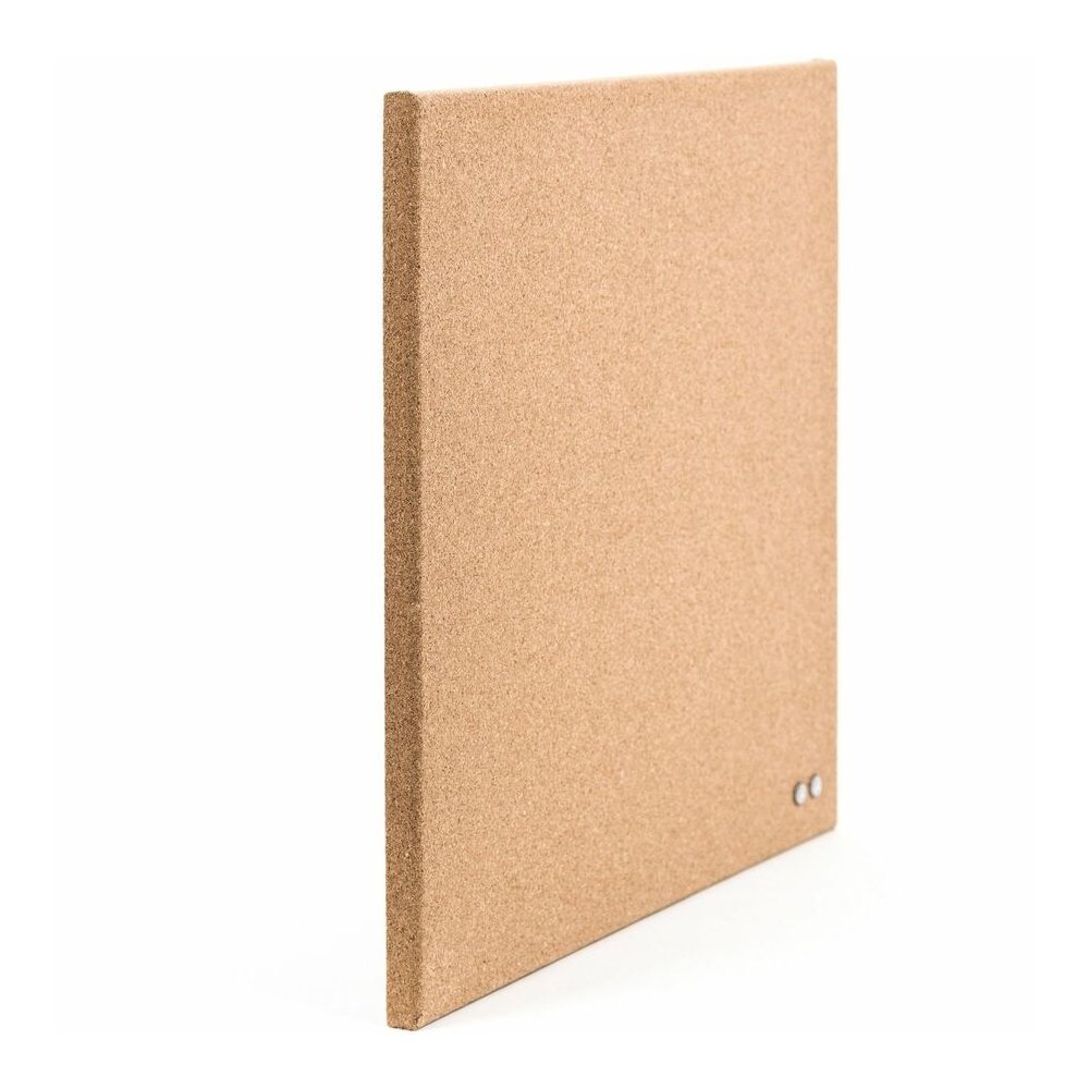 U Brands Frameless Cork Canvas Bulletin Board - 14" Board Height x 14" Board Width - Natural Cork Surface - Self-healing, Frameless, Easy Installation, Sleek Style, Self-healing, Mounting System - 1 E. Picture 8