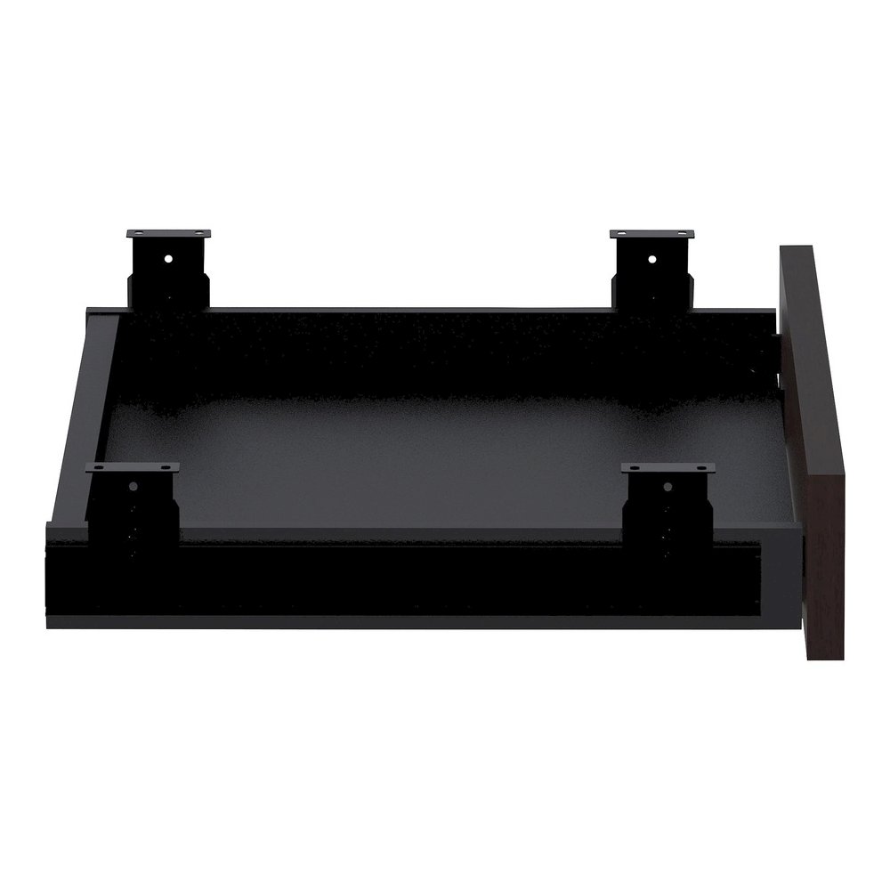 Lorell Universal Center Drawer - 5.1" Height x 16.7" Width x 28.4" Length - Finish: Espresso - Durable, Adjustable Drawer Glide - For Desk - 1 Each. Picture 11