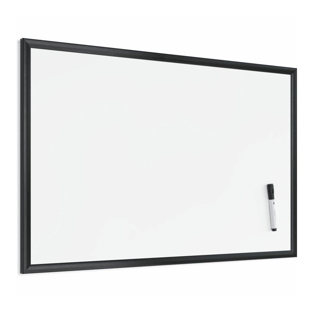 U Brands Magnetic Dry-Erase Board - 35" (2.9 ft) Width x 23" (1.9 ft) Height - White Painted Steel Surface - Black Wood Frame - Rectangle - Horizontal/Vertical - Magnetic - 1 Each. Picture 10