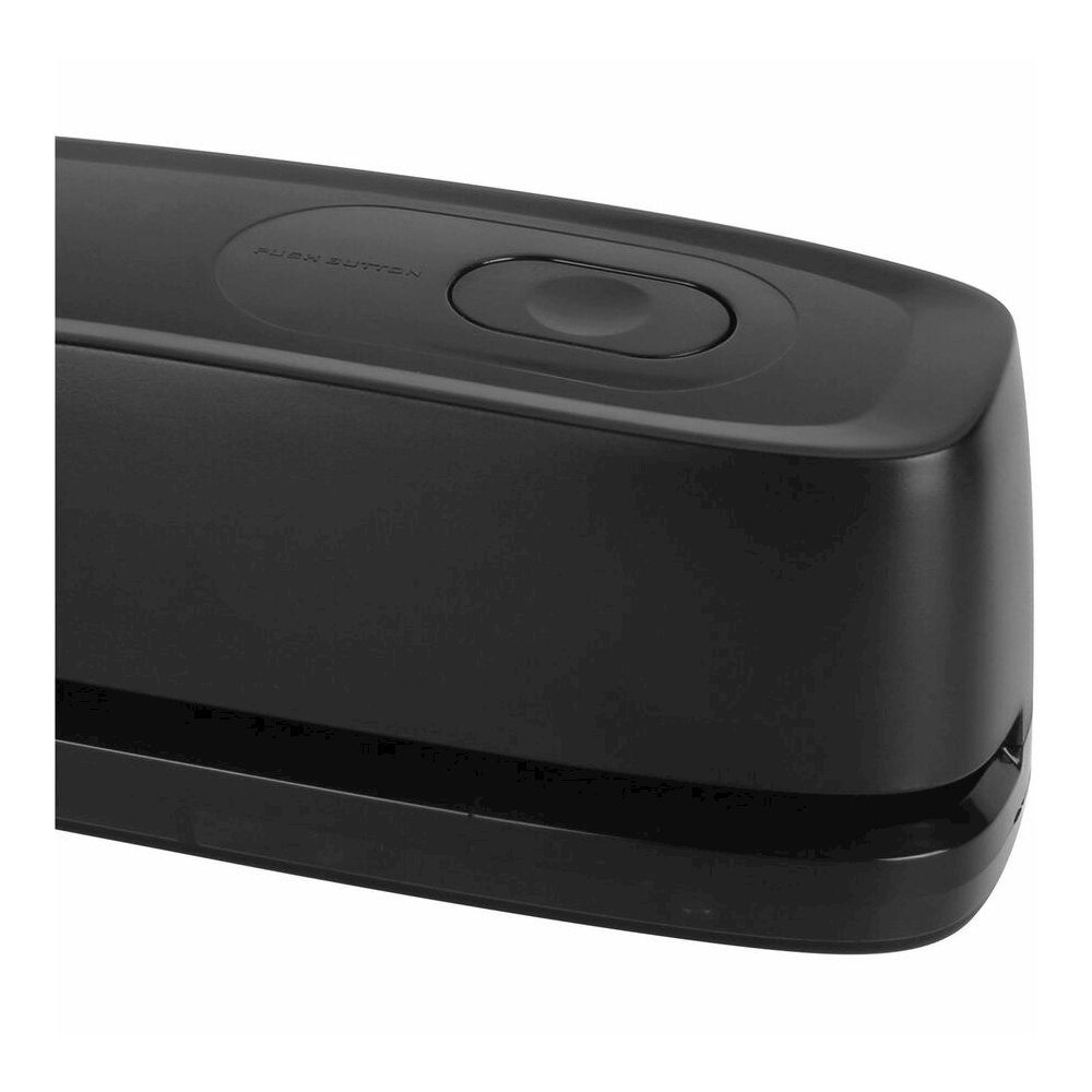Business Source Electric Hole Punch - 3 Punch Head(s) - 10 Sheet of 20lb Paper - 9/32" Punch Size - 2.6" Width x 11.9" Depth x 3.2" Height - Black. Picture 9
