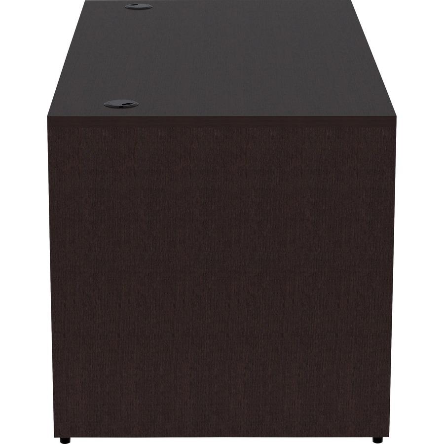 Lorell Essentials Series Rectangular Desk Shell - Rectangle - 29.5" Height x 60" Width x 30" Depth Desk Shell, 1" Thickness Top - Finish: Espresso - 1 Each. Picture 7
