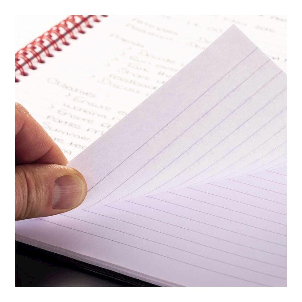 Black n' Red Hardcover Twinwire Business Notebook - Twin Wirebound - 12" Height x 8.5" Width x 1.7" Length - Matte Cover - Perforated, Bleed Resistant - 3 / Pack. Picture 10