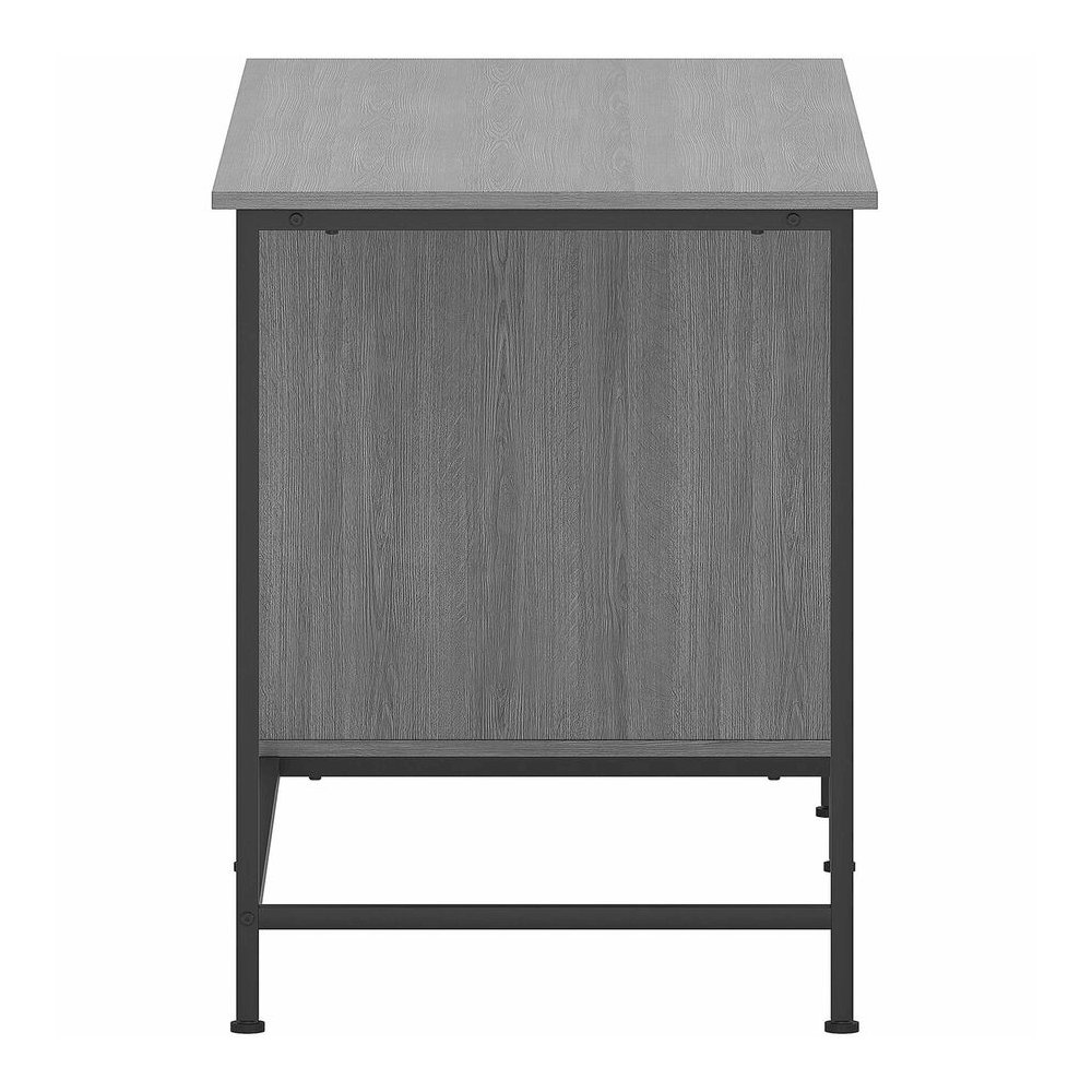 Lorell SOHO Desk with Side Drawers - 30" Height x 55" Width x 23.6" Depth - Total Drawer(s): 3 - Single Pedestal on Right Side - Finish: Charcoal - 1 Each. Picture 7