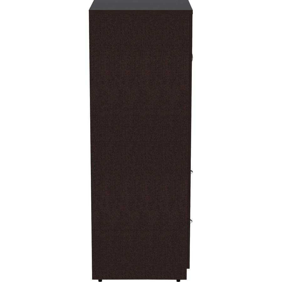Lorell Essentials Series Tall Storage Cabinet - 65.6" Height x 23.6" Width x 23.6" Depth Cabinet - Total Drawer(s): 2 - 1 Door(s) - 2 Shelve(s) - Material: Laminate, Medium Density Fiberboard (MDF), P. Picture 7