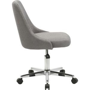 Lorell Resimercial Low-back Task Chair with Arms - 22.5" x 24.4"31.5" - Material: Fabric - Finish: Gray. Picture 9
