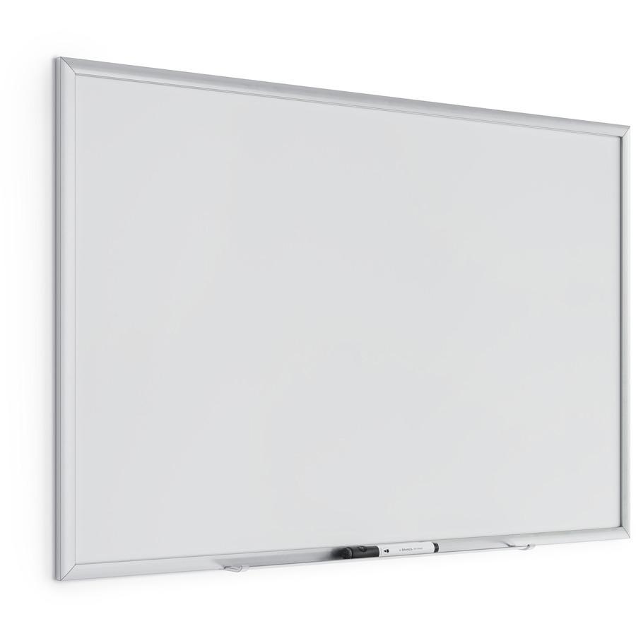 U Brands Magnetic Dry-Erase Board - 36" (3 ft) Width x 24" (2 ft) Height - White Painted Steel Surface - Silver Aluminum Frame - Rectangle - Horizontal/Vertical - Magnetic - 1 Each. Picture 4