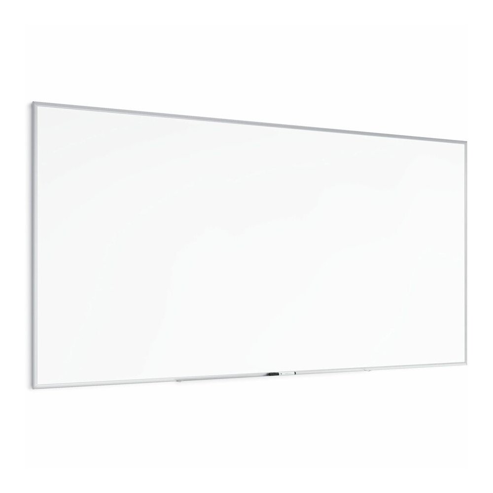 U Brands Magnetic Dry-Erase Board - 96" (8 ft) Width x 48" (4 ft) Height - White Painted Steel Surface - Silver Aluminum Frame - Rectangle - Horizontal/Vertical - Magnetic - 1 Each. Picture 8