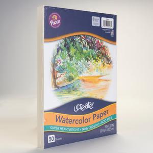 UCreate Watercolor Paper - 140 lb Basis Weight - 9" x 12" Sheet Size - White Paper - Acid-free, Recyclable - 50 / Pack. Picture 4