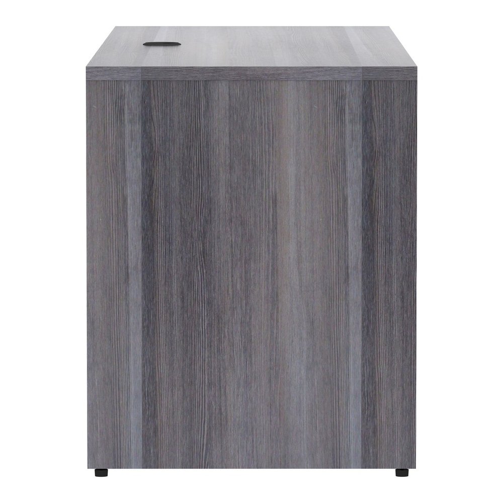Lorell Essentials Series Credenza Shell - Rectangle - 29.5" Height x 66" Width x 24" Depth Credenza Shell, 1" Thickness Top - Finish: Weathered Charcoal Laminate, Silver Brush - 1 Each. Picture 10