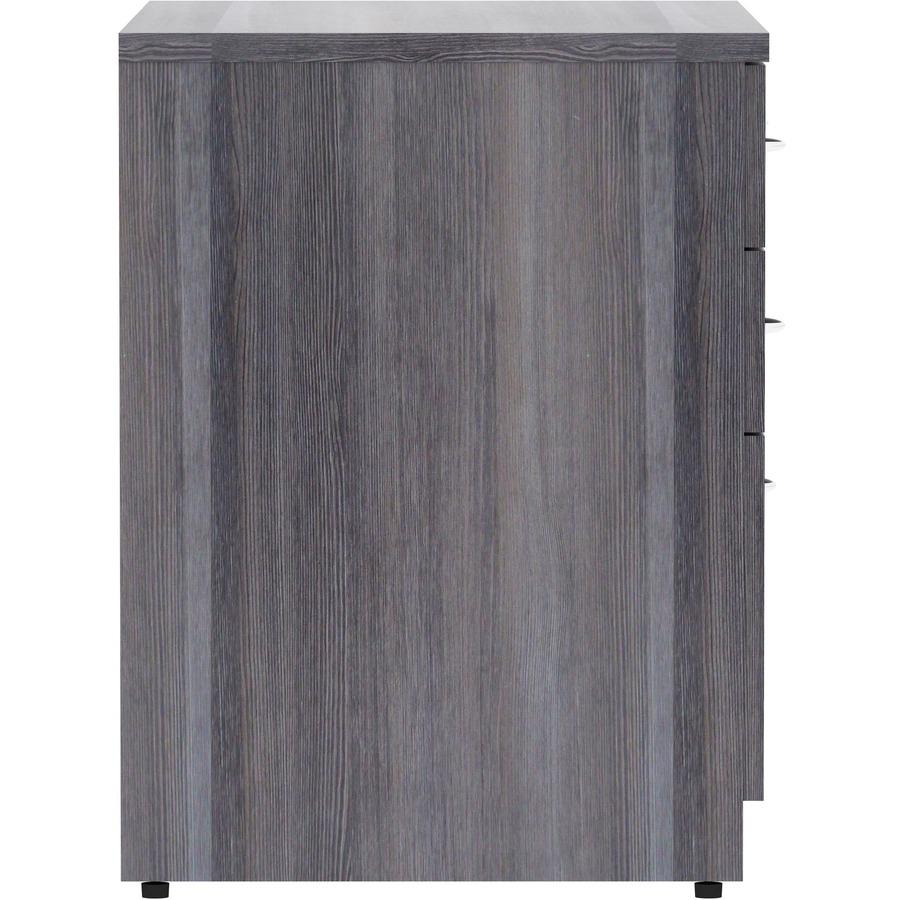 Lorell Essentials Series Box/Box/File Lateral File - 29.5" Height x 35.5" Width x 22" Depth Lateral File, 1" Thickness Top - Total Drawer(s): 4 - Finish: Weathered Charcoal Laminate - 1 Each. Picture 7