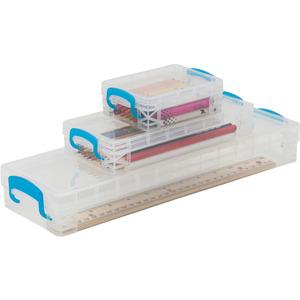 Super Stacker School Kit - Snap-tight Closure - Heavy Duty - Stackable - Plastic - Transparent - For Pen/Pencil, Marker, Crayon, Ruler, Office, School, Home, Paper Clip, Rubber Band, Craft Supplies, S. Picture 5