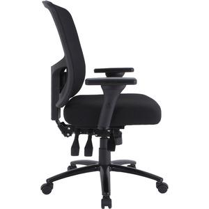 Lorell Big & Tall Mesh Back Office Chair - Fabric Seat Material - Black - Armrest - 1 Each. Picture 9