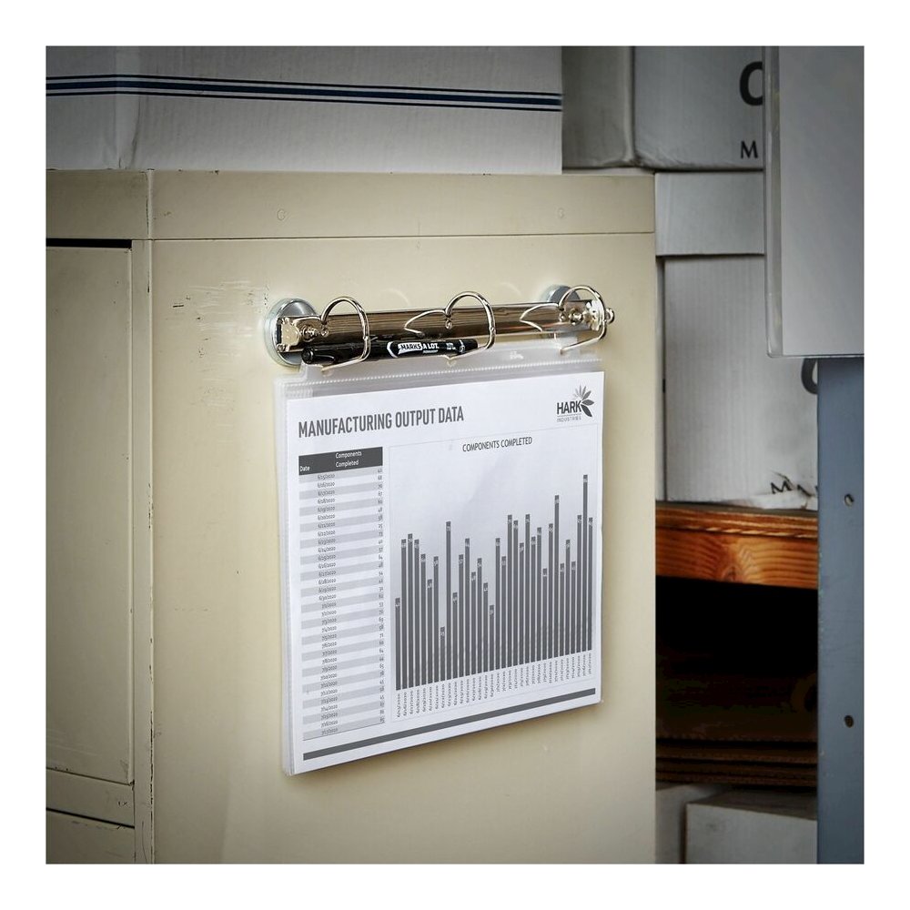 Avery&reg; Magnetic Hanging Binder Rings - 1 1/2" Binder Capacity - 8 1/2" x 11" Sheet Size - 375 Sheet Capacity - 3 Ring - Fastener: Slant Ring - Pocket: 0 - Metal - Silver - Wrinkle-free - 1 Each. Picture 6