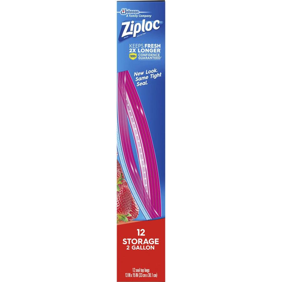 Ziploc&reg; 2-gallon Storage Bags - Extra Large Size - 2 gal Capacity - 13" - Zipper Closure - Plastic - Food, Money, Vegetables, Fruit, Yarn, Cosmetics, Business Card, Map, Meat, Seafood, Poultry - 1. Picture 7