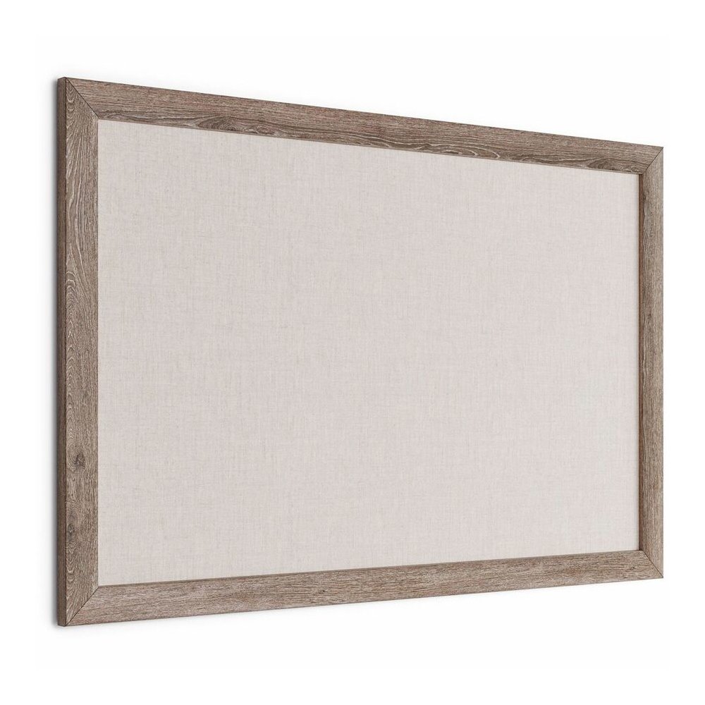 U Brands Linen Bulletin Board - 24" Board Height x 36" Board Width - Tan Linen Surface - Self-healing, Durable, Mounting System, Tackable, Sturdy, Damage Resistant - Rustic Wood Frame - 1 Each. Picture 4