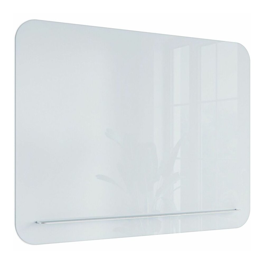 U Brands Magnetic Glass Frameless Dry-Erase Board - 48" (4 ft) Width x 36" (3 ft) Height - White Tempered Glass Surface - Rectangle - Horizontal/Vertical - Magnetic - 1 Each. Picture 5