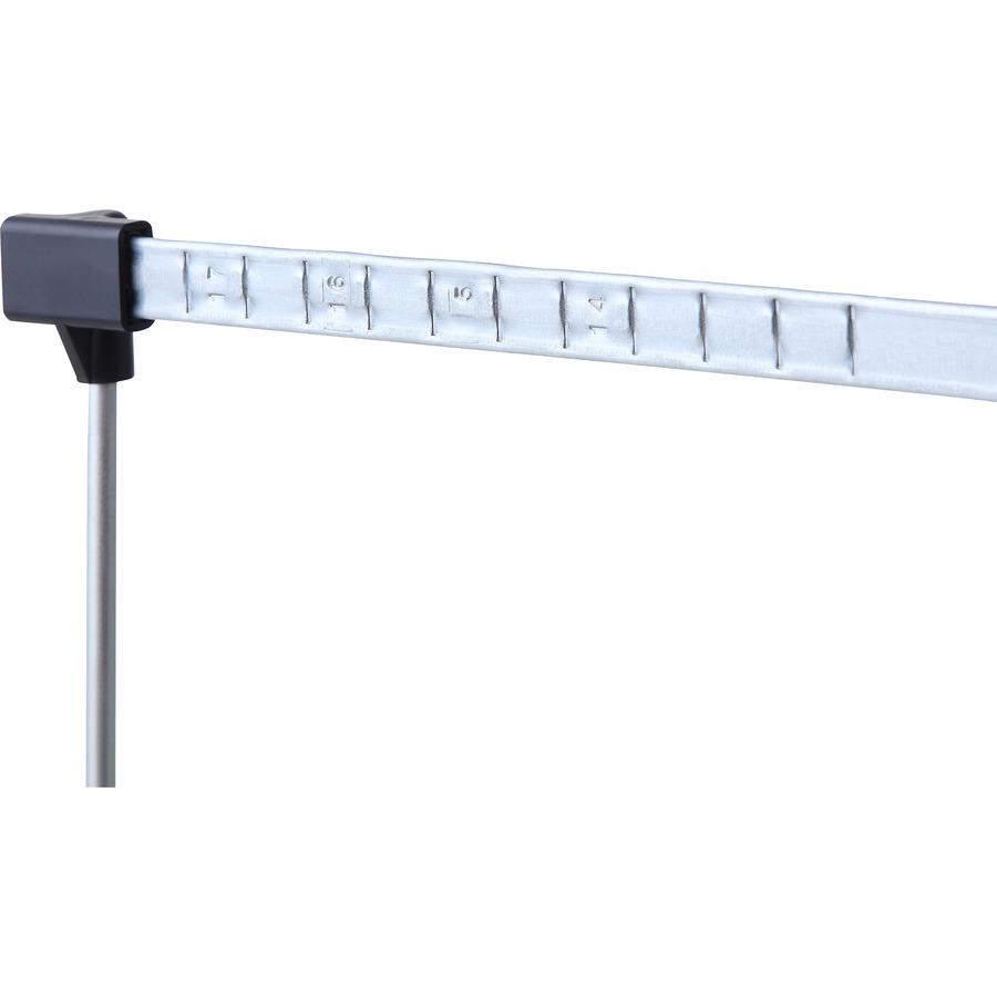 Business Source File Frame - Letter - 14" to 18" Long - Stainless Steel - Gray - 2 / Box. Picture 6