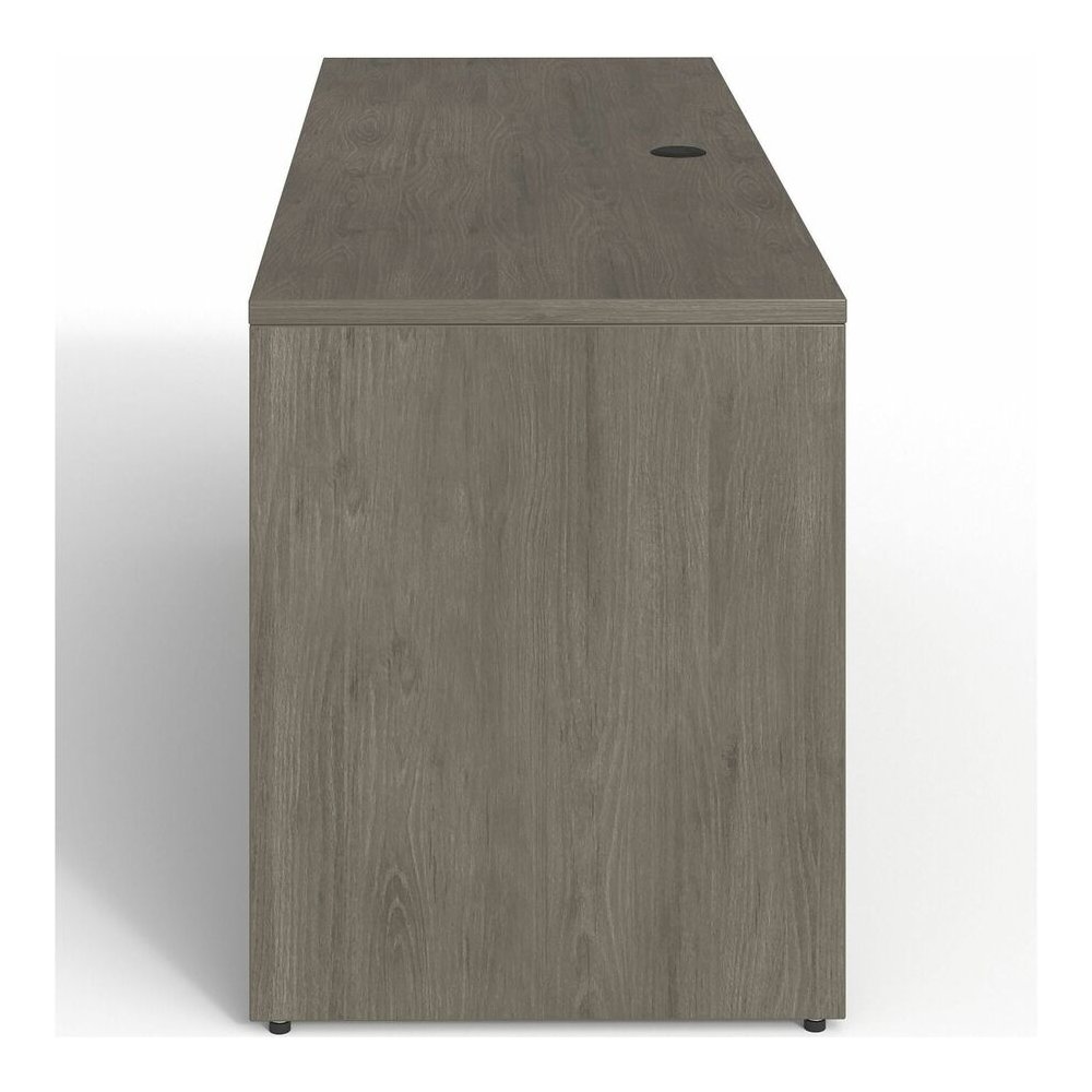Lorell Prominence 2.0 Left-Pedestal Credenza - Rectangle - 29" Height x 66" Width x 24" Depth, 1" Thickness Top - Total Drawer(s): 2 - Single Pedestal on Left Side - Band Edge - Material: Particleboar. Picture 11