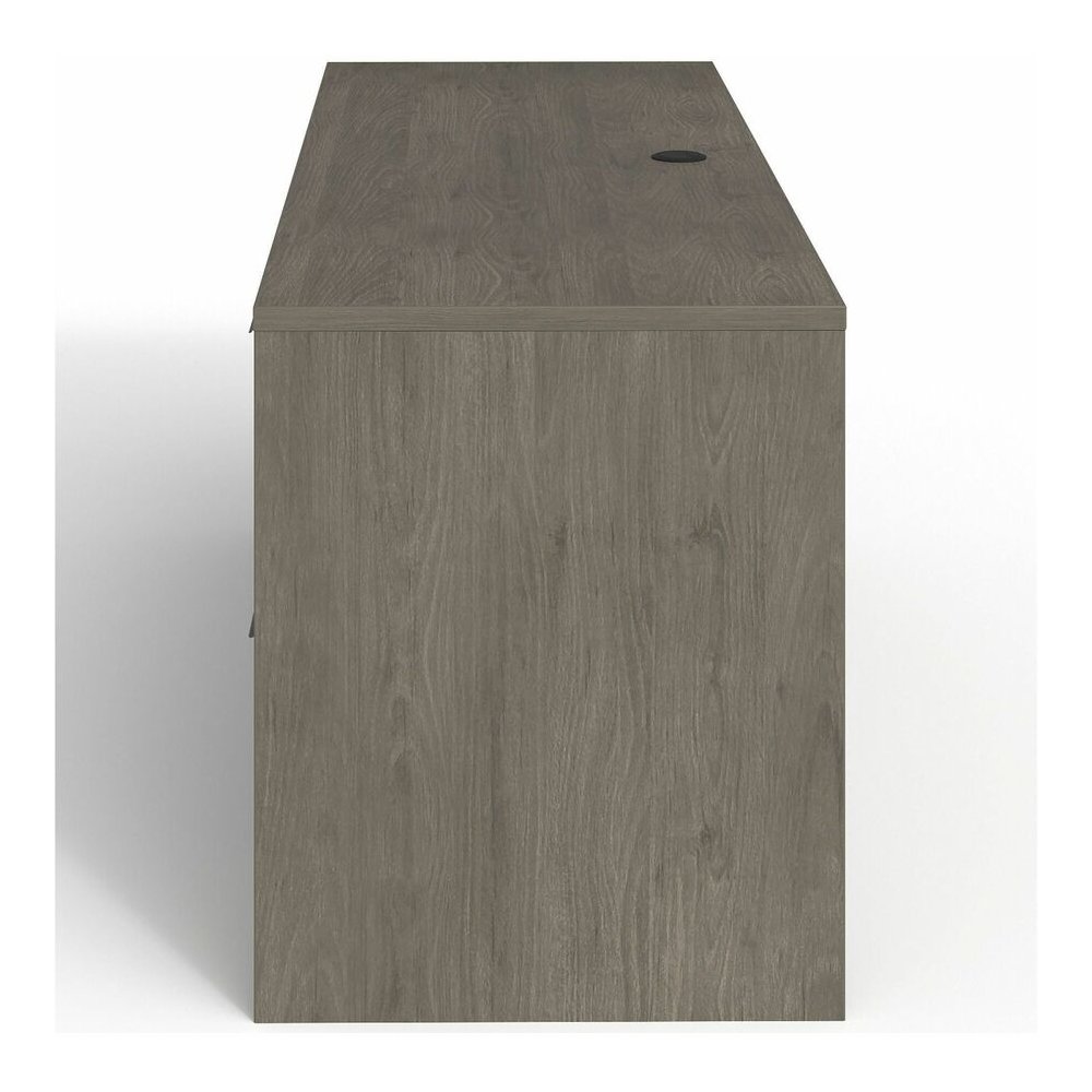 Lorell Prominence 2.0 Right-Pedestal Credenza - Rectangle - 29" Height x 66" Width x 24" Depth, 1" Thickness Top - Total Drawer(s): 2 - Single Pedestal on Right Side - Band Edge - Material: Particlebo. Picture 9