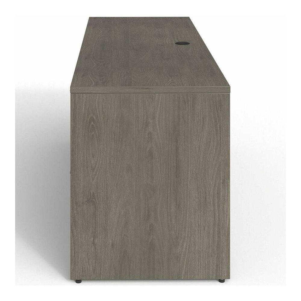 Lorell Prominence 2.0 Right-Pedestal Credenza - Rectangle - 29" Height x 72" Width x 24" Depth, 1" Thickness Top - Total Drawer(s): 2 - Single Pedestal on Right Side - Band Edge - Material: Particlebo. Picture 9