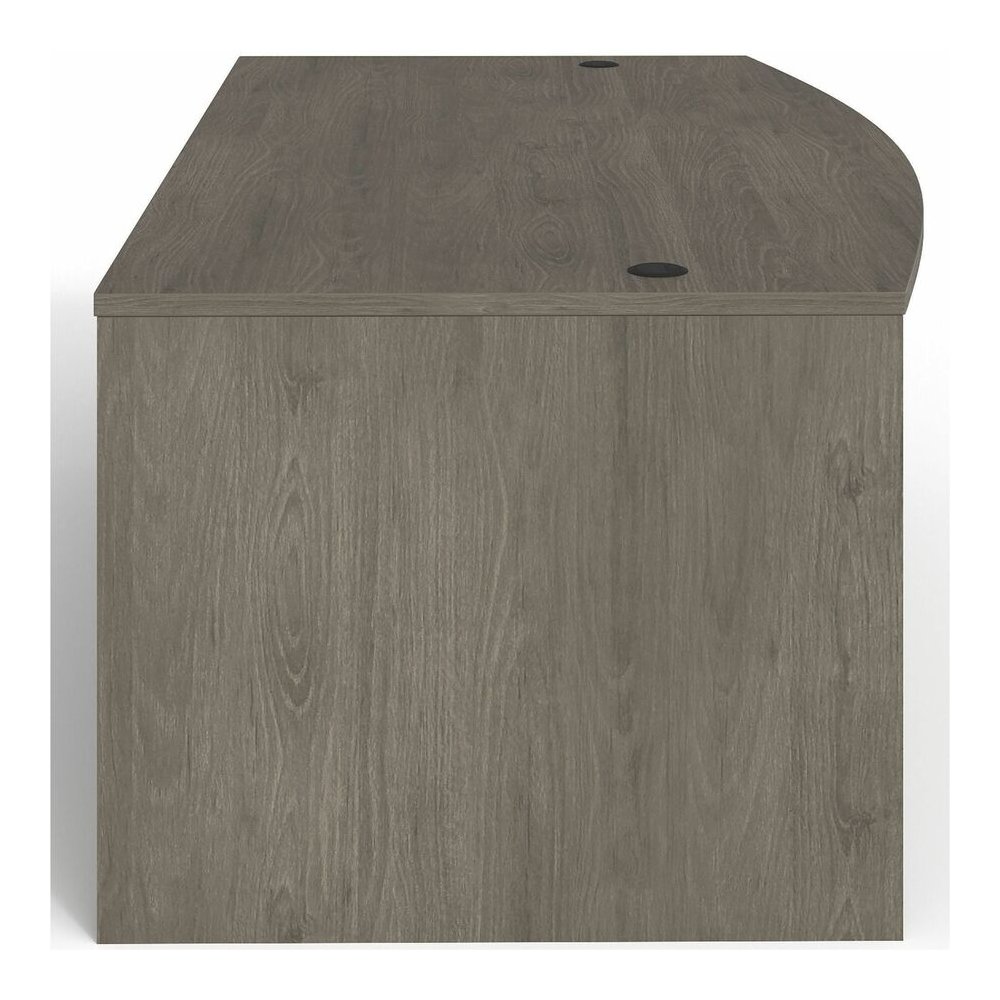 Lorell Prominence 2.0 Bowfront Right-Pedestal Desk - Rectangle - 29" Height x 72" Width x 42" Depth, 1" Thickness Top - Total Drawer(s): 3 - Double Pedestal on Right Side - Band Edge - Material: Parti. Picture 11