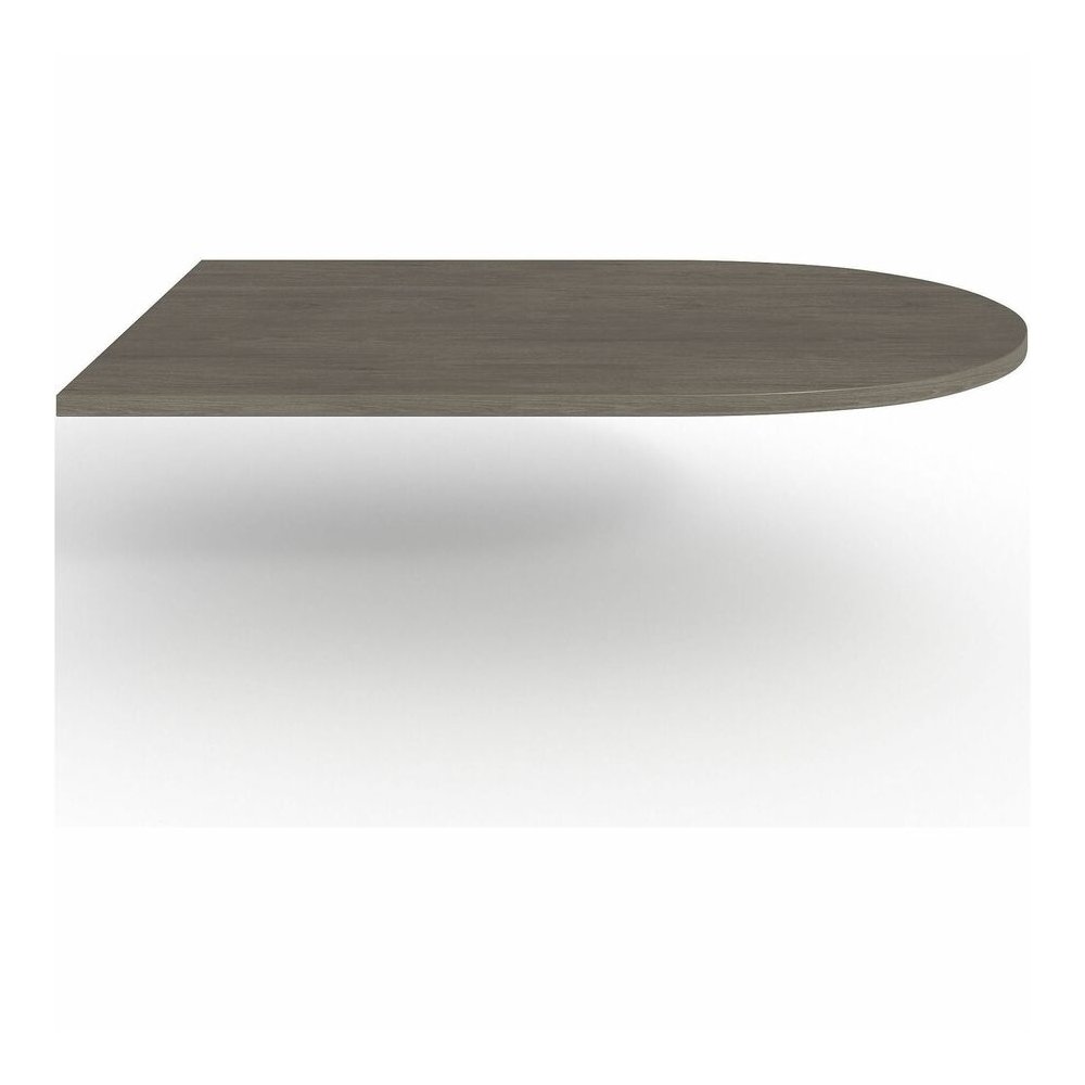 Lorell Prominence 2.0 Half-Racetrack Conference Tabletop - Half Racetrack - 72" Width x 48" Depth x 1.5" Thickness - Band Edge - Material: Particleboard - Finish: Laminate, Gray Elm - Grommet, Cable M. Picture 11