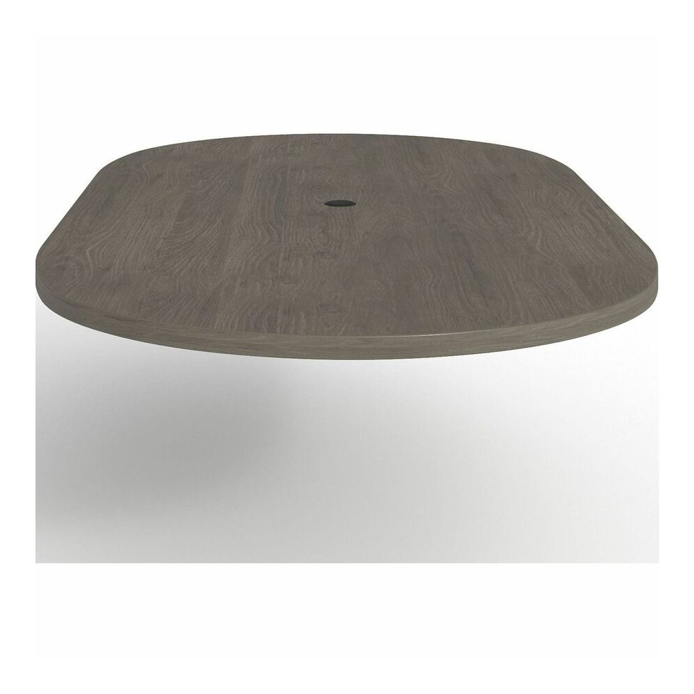 Lorell Prominence 2.0 Racetrack Conference Tabletop - Oval - 96" Width x 48" Depth, x 1.5" Thickness Top - Material: Particleboard - Finish: Gray - Laminated, Durable, Mar Resistant, Burn Resistant, I. Picture 11