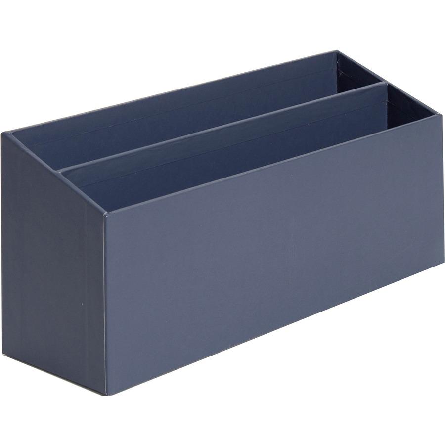 U Brands 4-Piece Desk Organization Set - Desktop - Paper Wrapped - Navy - Chipboard, Paper - 1 Each. Picture 5