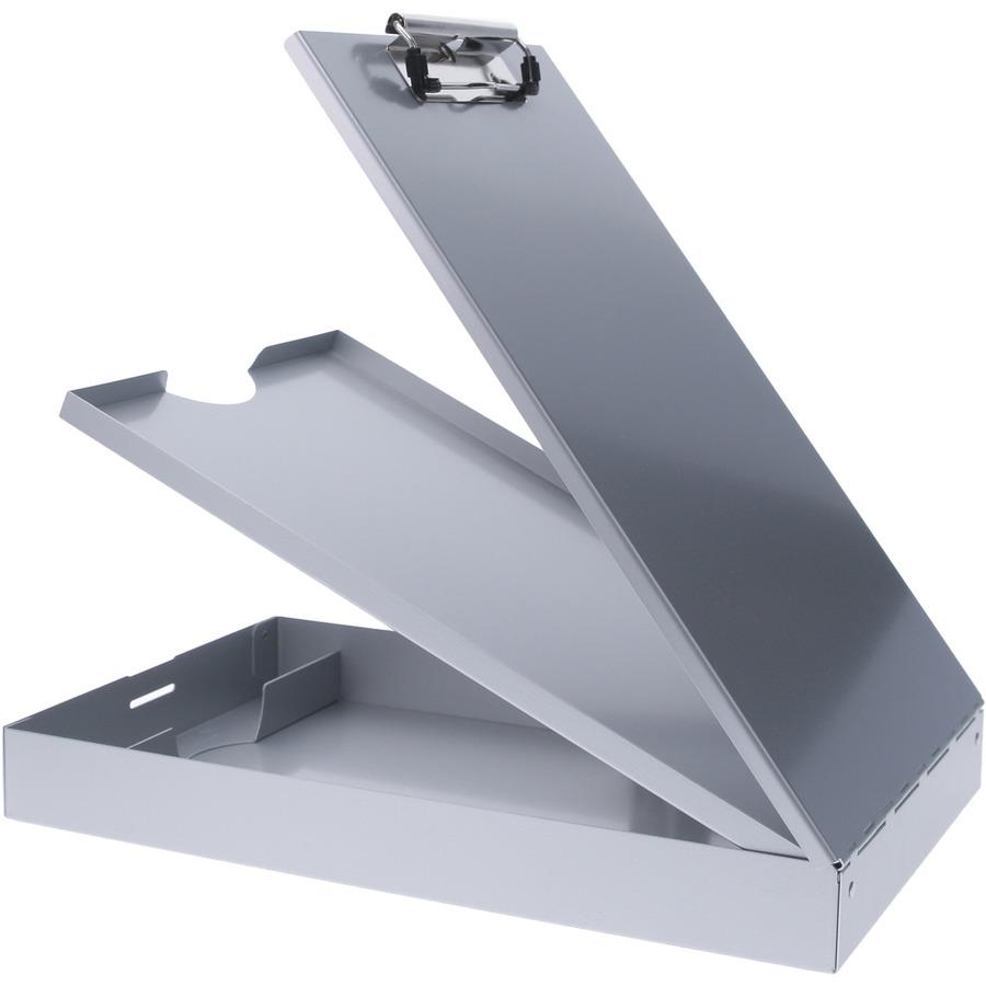 Saunders Cruiser-Mate II Storage Clipboard - 8 19/64" x 11 45/64" Sheet Size - Aluminum - Gray - 1 Each. Picture 2