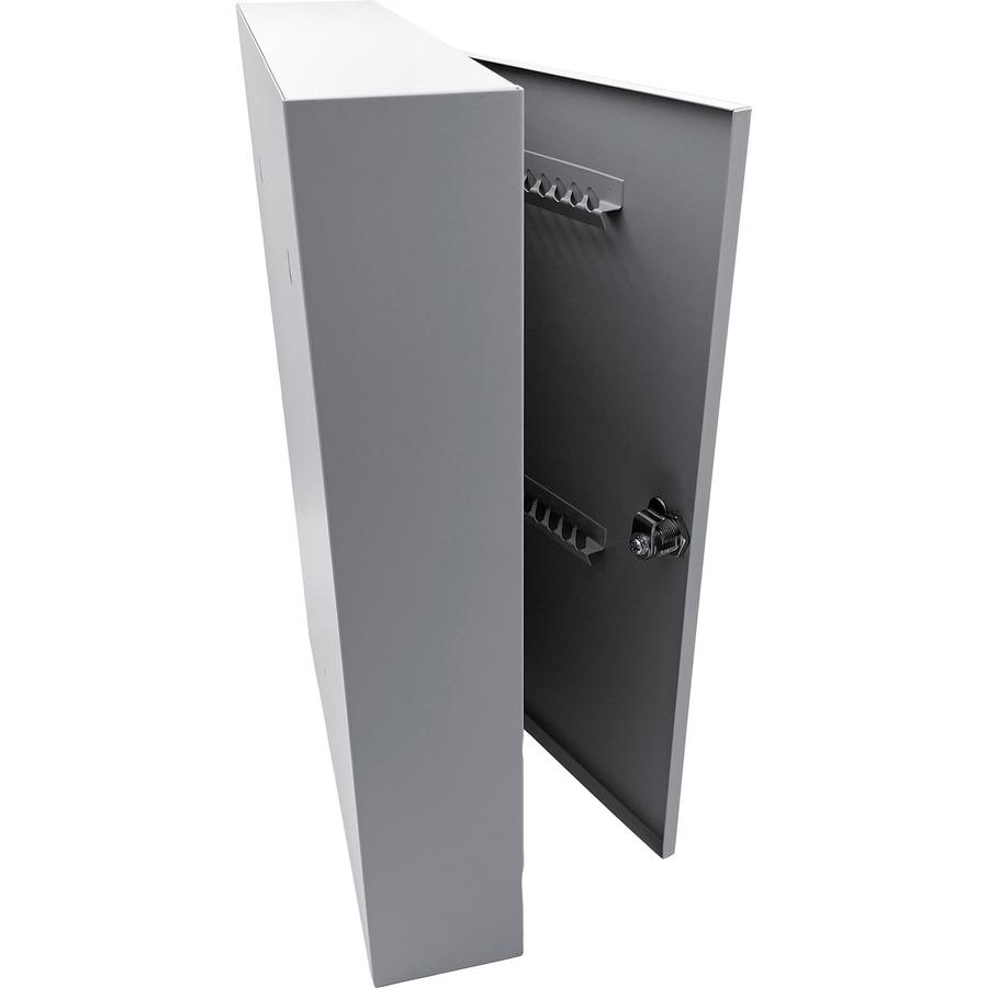 Huron Slotted Heavy-duty Key Cabinet - Keyhole Slot, Heavy Duty, Durable - Gray - Steel. Picture 5