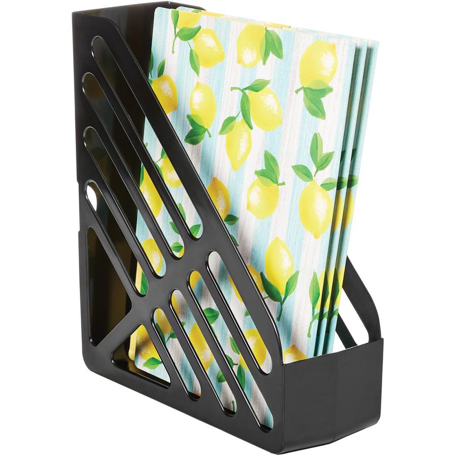 Deflecto AntiMicrobial Jumbo Magazine File - Black - Polystyrene. Picture 10