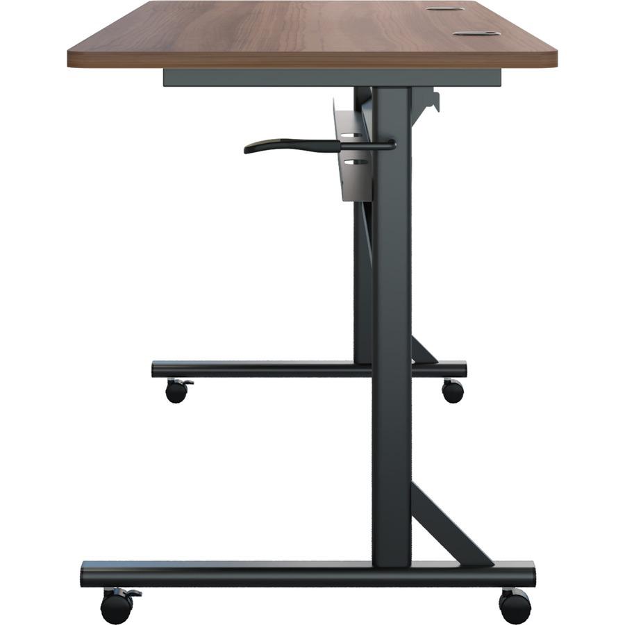 Lorell Shift 2.0 Flip and Nesting Mobile Table - Laminated Rectangle Top - 198 lb Capacity - 60" Table Top Length x 24" Table Top Width x 1" Table Top Thickness - 29.50" Height - Assembly Required - W. Picture 10