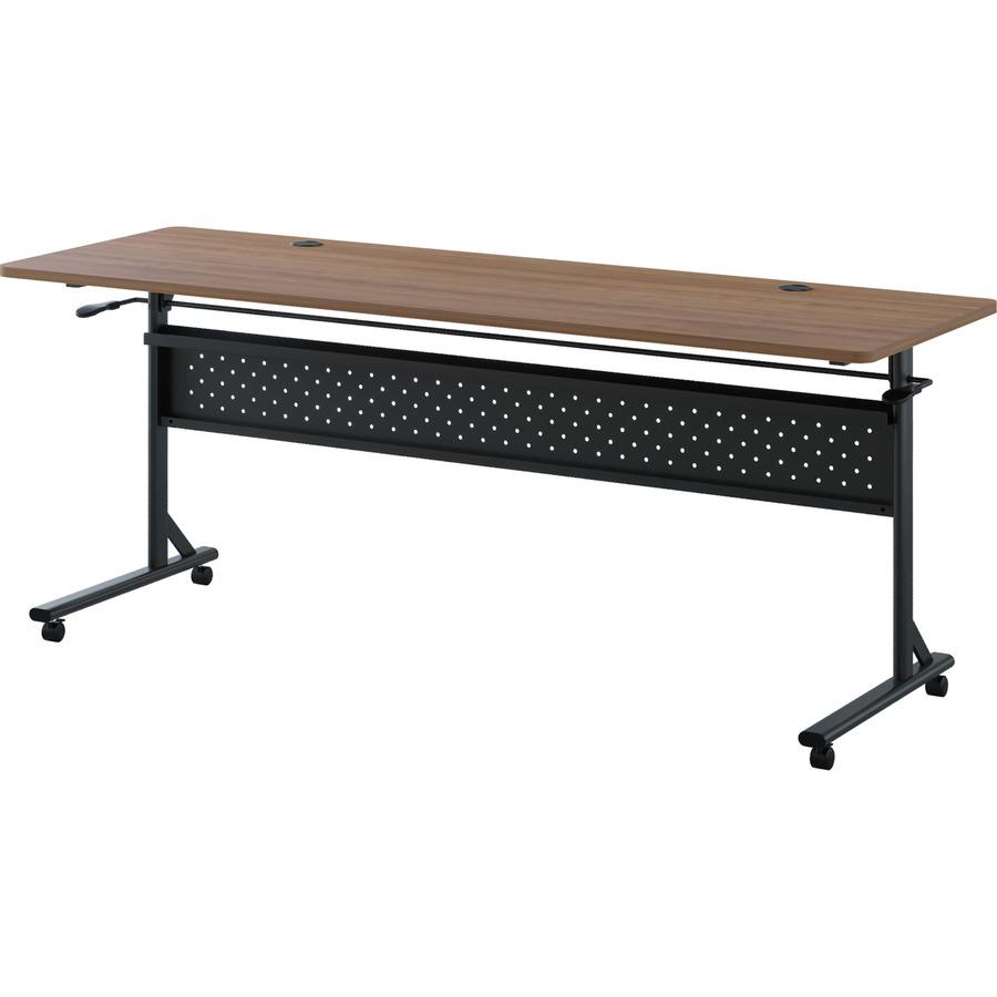 Lorell Shift 2.0 Flip and Nesting Mobile Table - Laminated Rectangle Top - 198 lb Capacity - 72" Table Top Length x 24" Table Top Width x 1" Table Top Thickness - 29.50" Height - Assembly Required - W. Picture 12