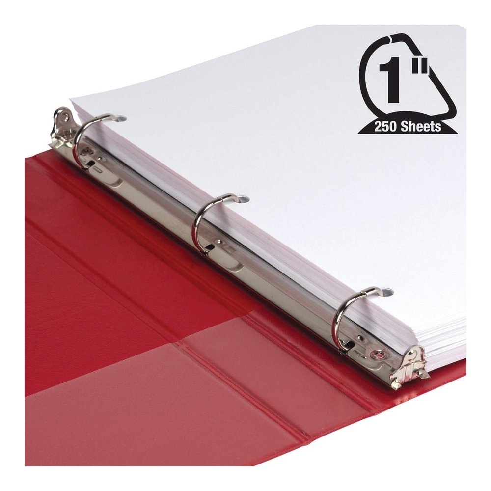 Samsill Durable View Binders - 1" Binder Capacity - Letter - 8 1/2" x 11" Sheet Size - 225 Sheet Capacity - 3 Ring - Fastener: D-Ring - Pocket: 2, Internal - Polypropylene, Chipboard - Black, Blue, Re. Picture 7