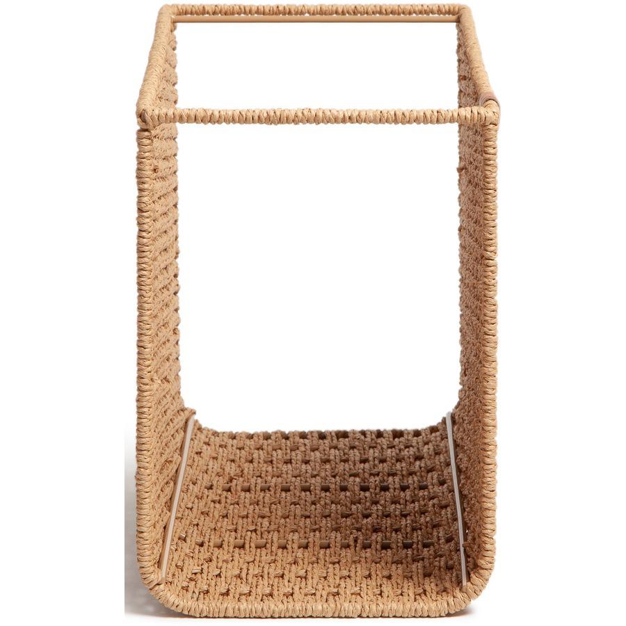 U Brands Woven File Basket - 10.20" Height x 13.80" Width x 7" Depth - Brown - 1 Each. Picture 6