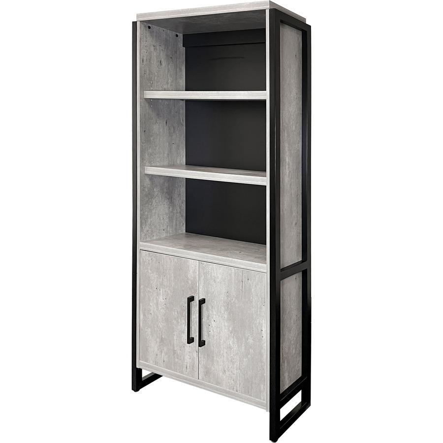 Mason Wood Laminate Bookcase With Doors. Picture 1